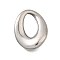 304 Stainless Steel Pendants, Anti-Tarnish, Irregular Oval Charm, Stainless Steel Color, 23.5x18.5x4.5mm, Hole: 13.5x7.5mm