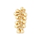 CCB Beads Pendants, Grape, with Iron Opaen Rings, Real 14K Gold Plated, 28mm, Hole: 3.2mm