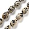 Natural Dalmatian Jasper Beads Strands, Teardrop, 12x8mm, Hole: 1.2mm, about 33~34pcs/strand, 15.16~16.54''(38.5~42cm)