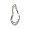 Non-Tarnish 304 Stainless Steel Linking Rings, Twisted Teardrop, Stainless Steel Color, 31x12.5x2.8mm, Inner Diameter: 25x8.5mm