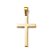 304 Stainless Steel Pendants, Cross, Golden, 39~42x22~23x1.5mm, Hole: 10x4.5mm