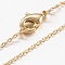 Brass Chain Necklaces, Cross/Rolo Chain, with Lobster Claw Clasps, Real 18K Gold Plated, 17.7 inch(45cm)