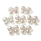 UV Plating Luminous Transparent Acrylic Beads, Glow in The Dark, Bowknot, PapayaWhip, 28.5x37.5x12mm, Hole: 3.5mm