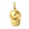 PVD Vacuum Plating 304 Stainless Steel Pendants, Golden, Baseball Theme Charm, Hat with Word Mandy, 35x21.5x10mm, Hole: 5.5x10mm
