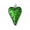 Brass Enamel Pendants, Heart Charm, with Jump Ring, Rack Plating, Lead Free & Cadmium Free, Long-Lasting Plated, Platinum, 26x17.5x3.5mm, Hole: 3.4mm