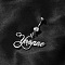 316L Stainless Steel Crystal Rhinestone Customized Letter Dangle Belly Rings, Stainless Steel Color, 47x40mm