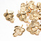 Brass Pendants, Leaf, Light Gold, 29x20x1.5mm, Hole: 2mm