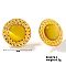 Cute Flat Round Cat Eye Stud Earrings for Summer, Gold, 2mm