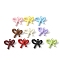Spray Painted Alloy Pendants, Bowknot Charms, Mixed Color, 17x20x6.5mm, Hole: 1.6mm