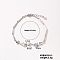 Cute and Stylish Clover Brass with Crystal Rhinestone Link Bracelets for Women, Platinum, 5-7/8 inch(15cm)+50mm