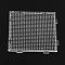 Square Pegboards for 3x2.5mm Mini Fuse Beads, Clear, 75x75x2.5mm