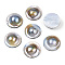 Natural Shell Cabochons, Flat Round, Seashell Color, 28~30x8.5~11.5mm
