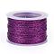 Nylon Metallic Cords, Purple, 1mm, about 20m/Roll