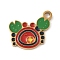 304 Stainless Steel Enamel Pendants, Real 18K Gold Plated, Crab, 13x15x1.5mm, Hole: 1.8mm