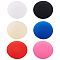 6Pcs 6 Colors Nylon Cloth Round Fascinator Hat Base for Millinery, Mixed Color, 112x3mm, 1pc/color