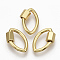Brass Screw Carabiner Lock Charms, for Necklaces Making, Cadmium Free & Lead Free, Quick Links, Horse Eye, Golden, 19x12.5x2mm, Screw: 6x5.5mm