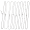 8Pcs 8 Styles 304 Stainless Steel Chain Necklaces Set, Cable & Box & Rope & Boston Link Chains Necklaces, Stainless Steel Color, 17.71 inch(45cm), 1Pc/style