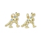 Real 18K Gold Plated Brass Micro Pave Cubic Zirconia Pendants, Cadmium Free & Nickel Free & Lead Free, with Enamel and Jump Ring, Dinosaur Charms, Light Sky Blue, 17.5x23x4mm, Hole: 3.5mm