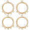 16Pcs Brass Chandelier Components Links, Ring, Real 18K Gold Plated, Real 18K Gold Plated, 16x13x1.5mm, Hole: 0.9mm