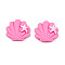 Opaque Resin Cabochons, Shell, Hot Pink, 15.5x17x6mm