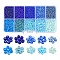 8500Pcs 10 Style Glass Seed Beads, Round, 12/0, Blue, 1.5~2.5mm, Hole: 0.5~1mm, 13g, 850pcs/style, 8500pcs/box
