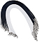50Pcs 45.7cm/18 Inch Black Waxed Necklace Cord Waxed Jewelry Cord Necklaces with Clasp and Chain Extender White Imitation Leather Rope String for Jewelry Making Necklaces Bracelets DIY Crafts