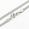 Tarnish Resistant Men's 304 Stainless Steel Mesh Chain Necklaces, with Lobster Claw Clasps, Stainless Steel Color, 19.7 inch(50cm)