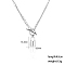 Retro Punk Stainless Steel Necklace with 18K Gold Plated OT Clasp, Stainless Steel Color, 16.54 inch(42cm)