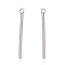 Tarnish Resistant 201 Stainless Steel Pendants, Column/Bar, Stainless Steel Color, 28x1.5mm, Hole: 1.8mm