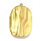 304 Stainless Steel Pendants, Rectangle Charm, Golden, 38x24x5mm, Hole: 1.8mm