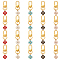 20Pcs 5 Colors Alloy Enamel Pendant Decorations, with Alloy Swivel Clasps, Clover, Mixed Color, 48mm, 4pcs/color
