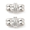 Alloy Cord Locks, for Jewelry Making, Platinum, 8x14.5x7mm, Hole: 2.5mm