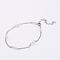 304 Stainless Steel Chain Anklets, with Natural Rose Quartz Beads, 9-1/4 inch(235mm)