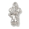 304 Stainless Steel Pendants, Mouse Charm, Real 18K Gold Plated, 24.5x13x6.5mm, Hole: 1.8mm