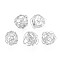 Non-Tarnish 304 Stainless Steel Beads, Wire Wrapped, Hollow, Round, Stainless Steel Color, 11~14mm