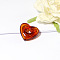 Handmade Lampwork Perfume Bottle Pendant, Square&Heart, Red, 22x25mm