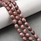 Natural Rhodonite Beads Strands, Oval, 8~8.5x6~7mm, Hole: 0.7~0.8mm, about 49~50pcs/strand, 15.75''(40cm)
