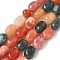 Dyed Natural Malaysia Jade Beads Strands, Oval, Mixed Color, 8.5~11x7~8.5x7~8.5mm, Hole: 1mm, about 18pcs/strand, 7.28~7.48 inch(18.5~19cm)