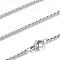 Tarnish Resistant 304 Stainless Steel Box Chain Necklaces, with Lobster Claw Clasps, Stainless Steel Color, 19.6 inch(50cm), 2mm