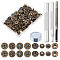 32 Set 4 Colors Alloy Snap Buttons, with Plastic Bead, with 1 Set Hole Punch Tool Sets & Round Base & Leather Punch Leathercraft Hole Craft, Mixed Color, 12x4.8mm, Hole: 3mm, 8 Sets/color