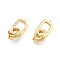Brass Fold Over Clasps, Cadmium Free & Nickel Free & Lead Free, Rectangle, Real 18K Gold Plated, Clasp: 14x11.5x3.7mm, Hole: 1.5mm, Rectangle: 20.5x11.5x3mm, Hole: 1.5mm