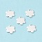 201 Stainless Steel Charms, Flower, Silver, 10x10x1mm, Hole: 1.6mm