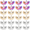 24Pcs 3 Colors 304 Stainless Steel Pendants, Ginkgo Leaf, Mixed Color, 18x25x1.5mm, Hole: 1.4mm, 8pcs/color