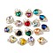 Real 18K Gold Plated Rack Plating Brass Micro Pave Clear Cubic Zirconia Pendants, with Glass, Long-Lasting Plated, Cadmium Free & Lead Free, Butterfly with Heart Charm, Mixed Color, 21x17.5x8mm, Hole: 3.5x2.5mm