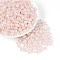Opaque Colours Glass Seed Beads, Glazing Style, Lantern, Misty Rose, 6~6.5x5~5.5mm, Hole: 1.4~1.6mm, about 1730pcs/pound