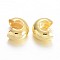 Brass Crimp Beads Covers, Golden, 5mm In Diameter, Hole: 3mm