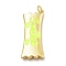 Real 18K Gold Plated Brass Enamel Pendants, Long-Lasting Plated, with Jump Rings, Lead Free & Cadmium Free, Rectangle with Word Sweet, Yellow, 31x14x3mm, Jump Ring: 5x1mm, Inner Diameter: 3mm