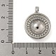 Латунные микропаве прозрачные подвески с фианитом KK-N254-118P-02-3
