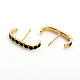 Серьги-гвоздики из латуни EJEW-L234-80-G-3