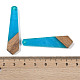 Подвески из смолы и дерева WOOD-F015-05G-3